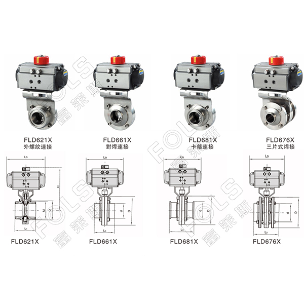 气动卫生级蝶阀