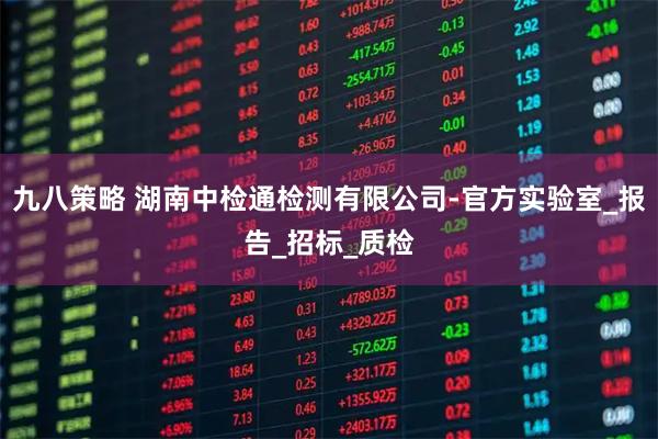 九八策略 湖南中检通检测有限公司-官方实验室_报告_招标_质检